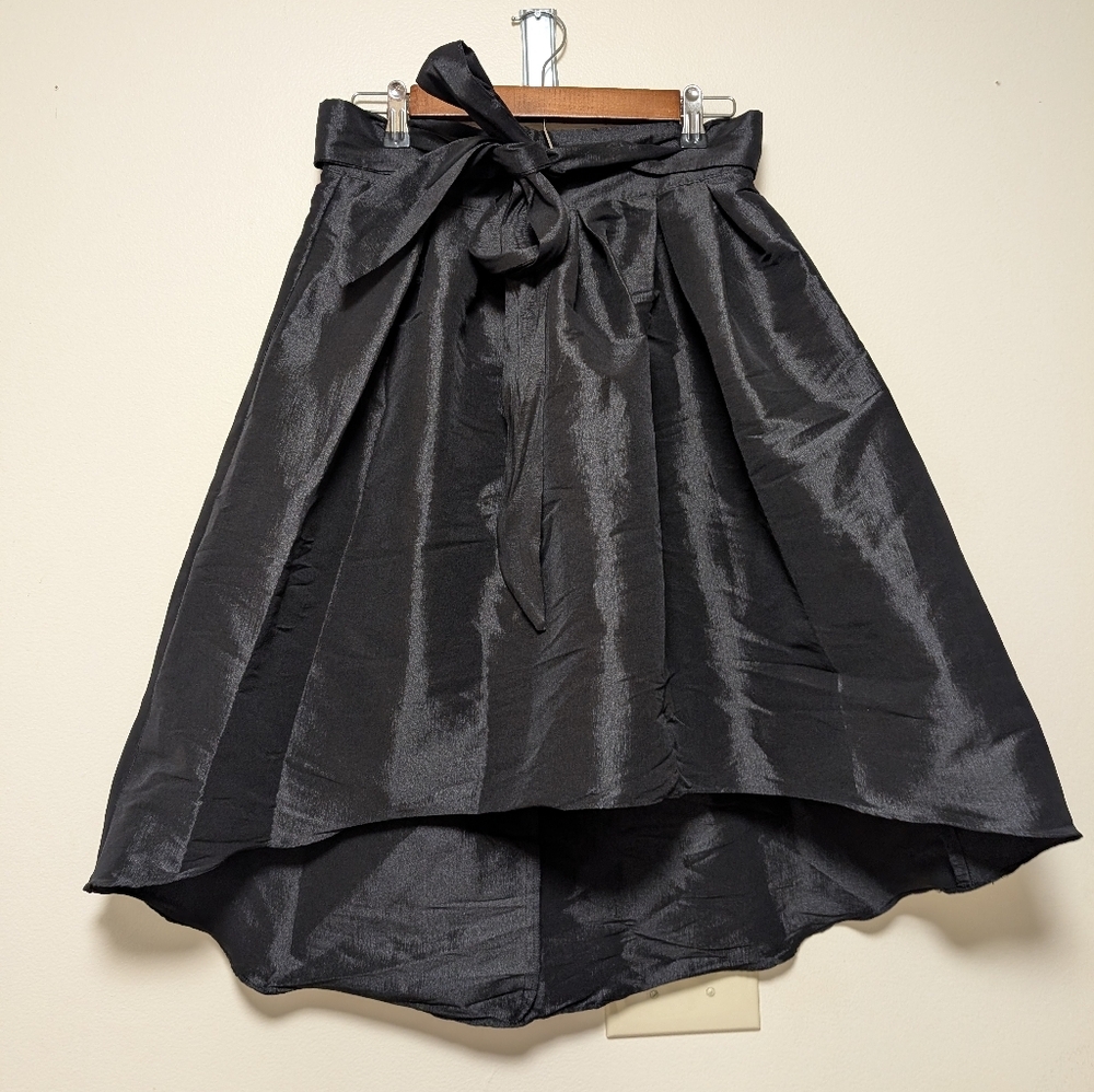 Marina Black High Low Skirt Tie Waist Formal Party Size S